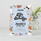 Groovy不気味 Halloween Boy 2nd Birthday 招待状 (スタンド正面)