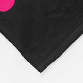 Groovy乳癌の戦士の花ピンクのリボン フリースブランケット (角)