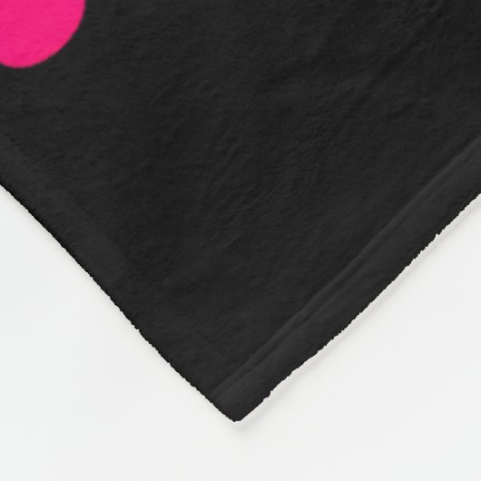 Groovy乳癌の戦士の花ピンクのリボン フリースブランケット (角)