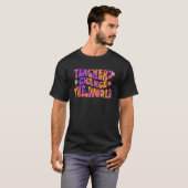 Groovy先生が世界の先生を Tシャツ (正面フル)