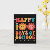 Groovy先生学生100th Day Of School Happy 1 カード (黄色い花)