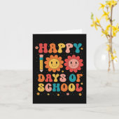 Groovy先生学生100th Day Of School Happy 1 カード (黄色い花)