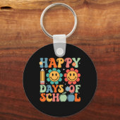 Groovy先生学生100th Day Of School Happy 1 キーホルダー (正面)