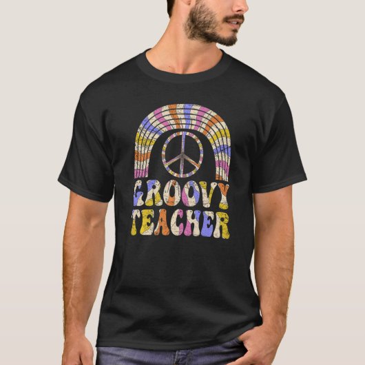 Groovy先生70s美学ノスタルジア1970sレター Tシャツ (正面)