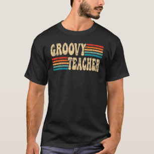 Groovy先生70s美学ノスタルジア1970sレター Tシャツ