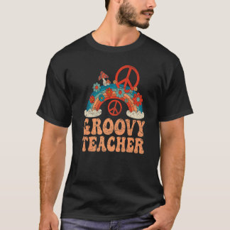 Groovy先生70s美学ノスタルジア1970sレター Tシャツ