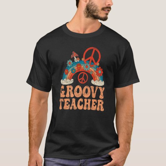Groovy先生70s美学ノスタルジア1970sレター Tシャツ (正面)