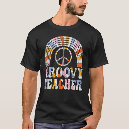 Groovy先生70s美学ノスタルジア1970sレター Tシャツ (正面)