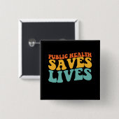 Groovy公衆衛生救生活 缶バッジ (正面&裏面)