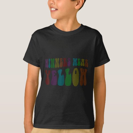 Groovy勝者衣服黄色の戦争ゲーム60s行く夏 Tシャツ (正面)