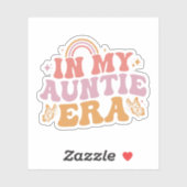 Groovy叔母のための私の叔母の時代のベビー発表 シール (シート)