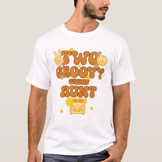 Groovy叔母素晴らしレトロマッチングファミリーベビーショウ Tシャツ (正面)