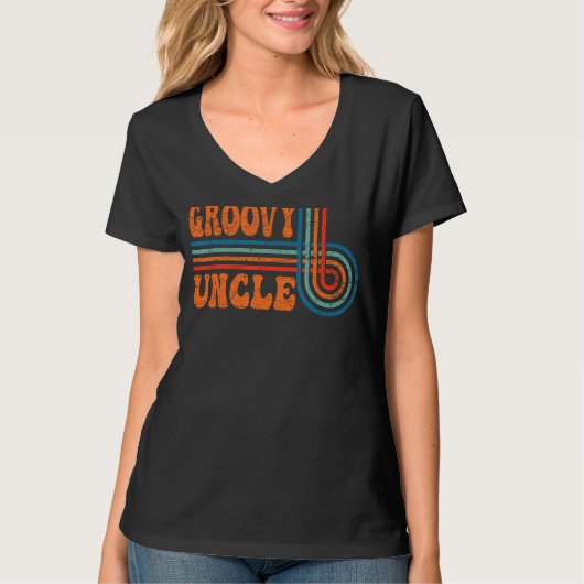Groovy叔父70s美学ノスタルジア1970のレトロ Tシャツ (正面)
