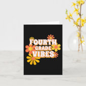 Groovy四級ビベスレトロ新学期茶 カード (黄色い花)