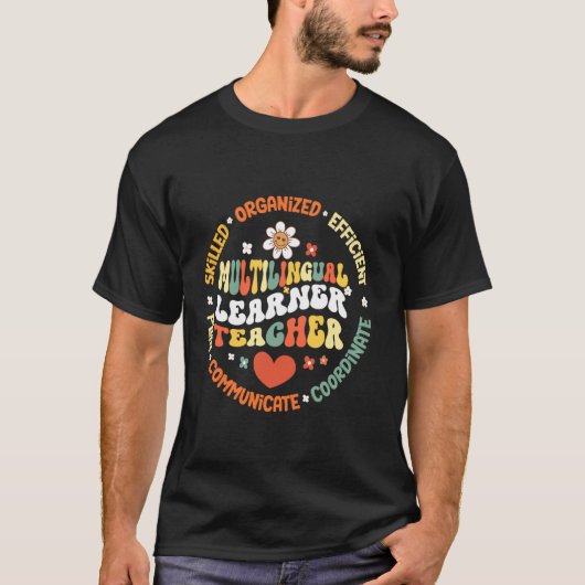 Groovy多言語学習者先生Maestra Spanis Tシャツ (正面)