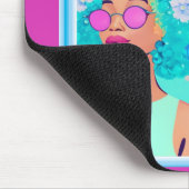 Groovy女性と花マウスパッド マウスパッド (コーナー)