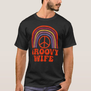 Groovy妻70s美学ノスタルジア1970のレトロW Tシャツ
