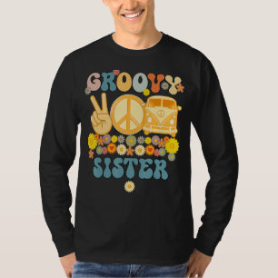 Groovy姉妹レトロマッチングファミリーベビーシャワーFa Tシャツ
