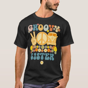 Groovy姉妹レトロマッチングファミリーベビーシャワーFa Tシャツ