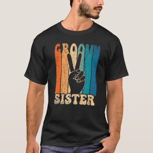 Groovy姉妹70s美学ノスタルジア1970のレトロ Tシャツ (正面)