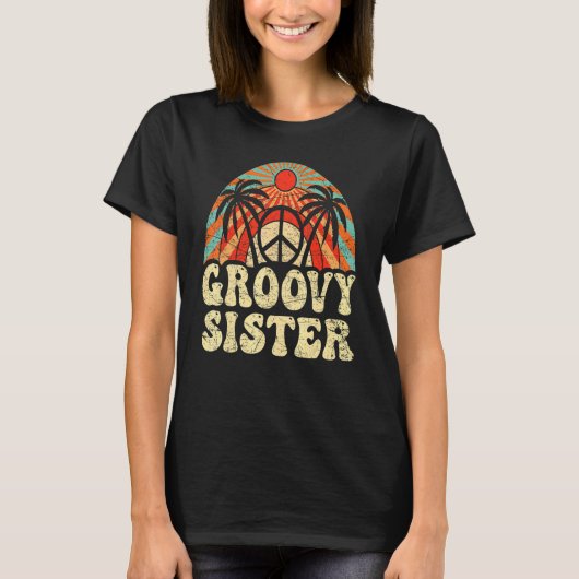 Groovy姉妹70s美学ノスタルジア1970のレトロ Tシャツ (正面)