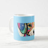 Groovy子犬：犬カラフル犬 コーヒーマグカップ (正面左)