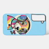 Groovy子犬：犬カラフル犬 Samsung Galaxyケース (裏面横)