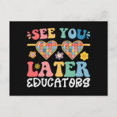 Groovy学校の最終日に後の教育者を参照 ポストカード (正面)