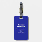 Groovy平和サイン虹のパターン ラゲッジタグ (裏面縦)