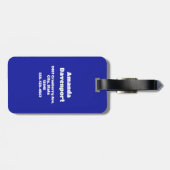 Groovy平和サイン虹のパターン ラゲッジタグ (裏面横)