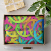 Groovy平和サイン虹のパターン 薄葉紙 (ギフト)