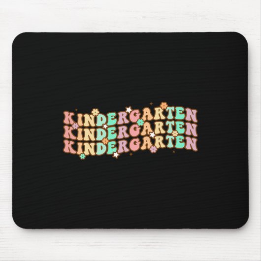 Groovy幼稚園ビベス顔レトロ先生バック マウスパッド (正面)