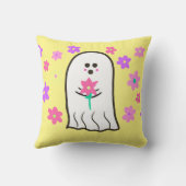 Groovy幽霊と花 クッション (裏面)