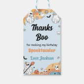 Groovy幽霊ブバースデーパーティーありがとうラベル ギフトタグ (正面)