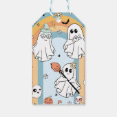 Groovy幽霊ブバースデーパーティーありがとうラベル ギフトタグ (裏面)