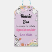Groovy幽霊誕生日パーティーサンキューユユーラベル ギフトタグ (正面)