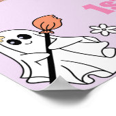 Groovy幽霊誕生日フォトマイルストーンポスター ポスター (角)