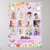 Groovy幽霊誕生日フォトマイルストーンポスター ポスター (正面)