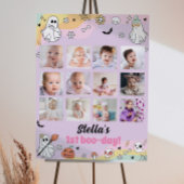 Groovy幽霊誕生日フォトマイルストーンポスター ポスター