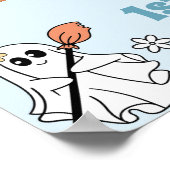 Groovy幽霊1年目のフォトマイルストーン記号 ポスター (角)