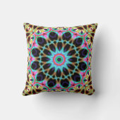 Groovy幾何学的フローラマンダラクッション クッション (裏面)