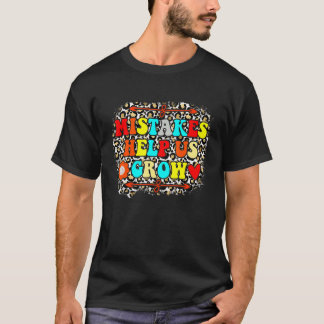 Groovy成長マインドセット前向きレトロ先生の戻り Tシャツ