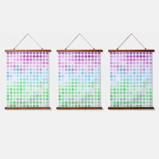 Groovy折衷的ボホ抽象芸術トーリックプライド国旗 吊り下げ型タペストリー (トリプル)