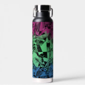 Groovy折衷的レトロトリップ(幻覚体験)のような多性プライドフラグ ウォーターボトル (正面)