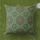 Groovy折衷的華美クリスマス曼荼羅パターン アウトドアクッション (芝生)
