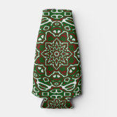 Groovy折衷的華美クリスマス曼荼羅パターン ボトルクーラー (正面)