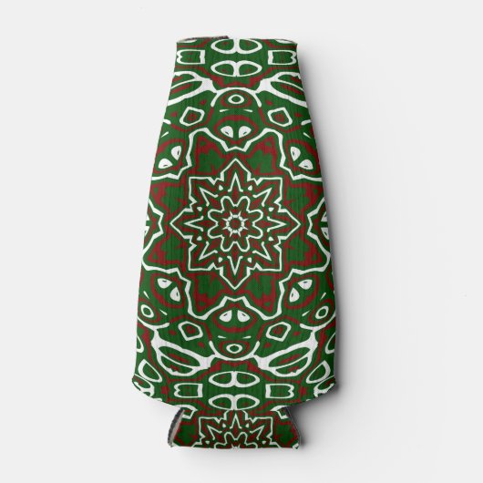 Groovy折衷的華美クリスマス曼荼羅パターン ボトルクーラー (正面)