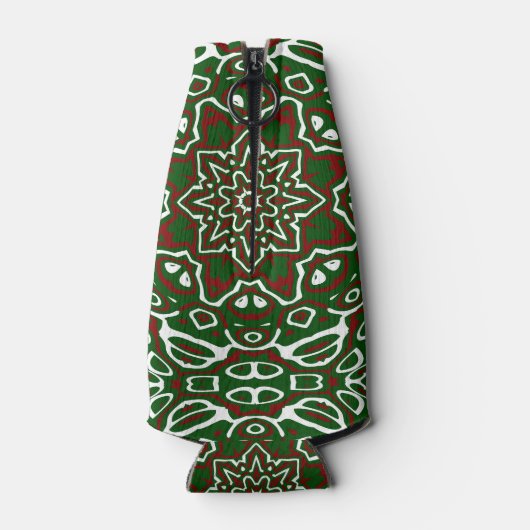 Groovy折衷的華美クリスマス曼荼羅パターン ボトルクーラー (裏面)
