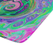 Groovy抽象芸術アクアとネイビーラバスワール カッティングボード (角)