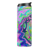 Groovy抽象芸術アクアとネイビーラバスワール タンブラー (回転左)